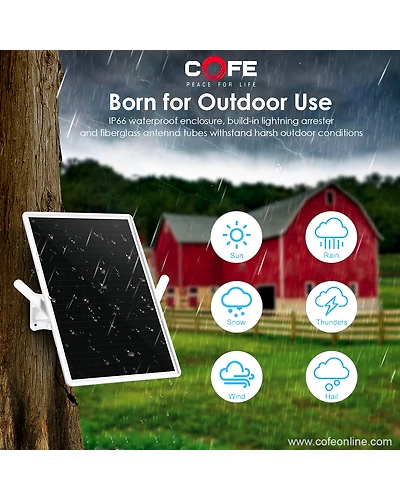 CF-SLB03 WIFI-6 ROUTER | Wi-fi 6 Solar Router | 22500 mAh Battery with 30 hour backup | 5V, 3A Output | Can Connect with Multiple devices &amp; camera | 15 Watt Solar Panel | 45/5G Sim Compatible | C-port Charging-1