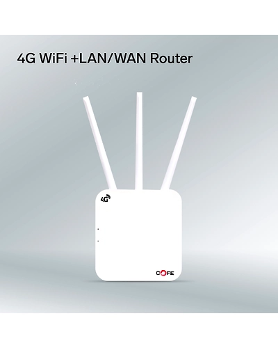 COFE CF-4G 903 | Speed upto 300Mbps | All 4G/5G Sim Compatible | Plug and Play | No Configuration Required | Micro SIM Card Slot | Supports DVR, NVR, Wi-Fi Camera | 3 Antenna | 128MB RAM Configuration-12538062