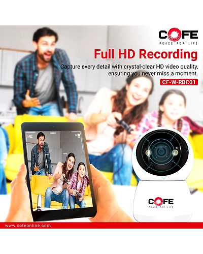 CF-W-RBC01  Wi-fi  home security smart camera | 360˚ with Pan &amp; Tilt | Two way talk | Cloud Monitoring | Motion Detection | Night Vision | Supports SD Card | Supports Wi-Fi and ONVIF-4
