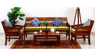WOODEN SOFA SET