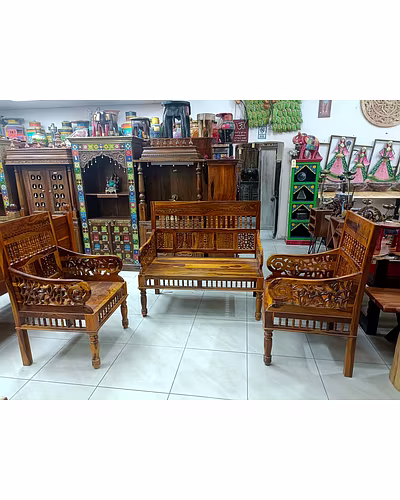 WOODEN SOFA SET-3