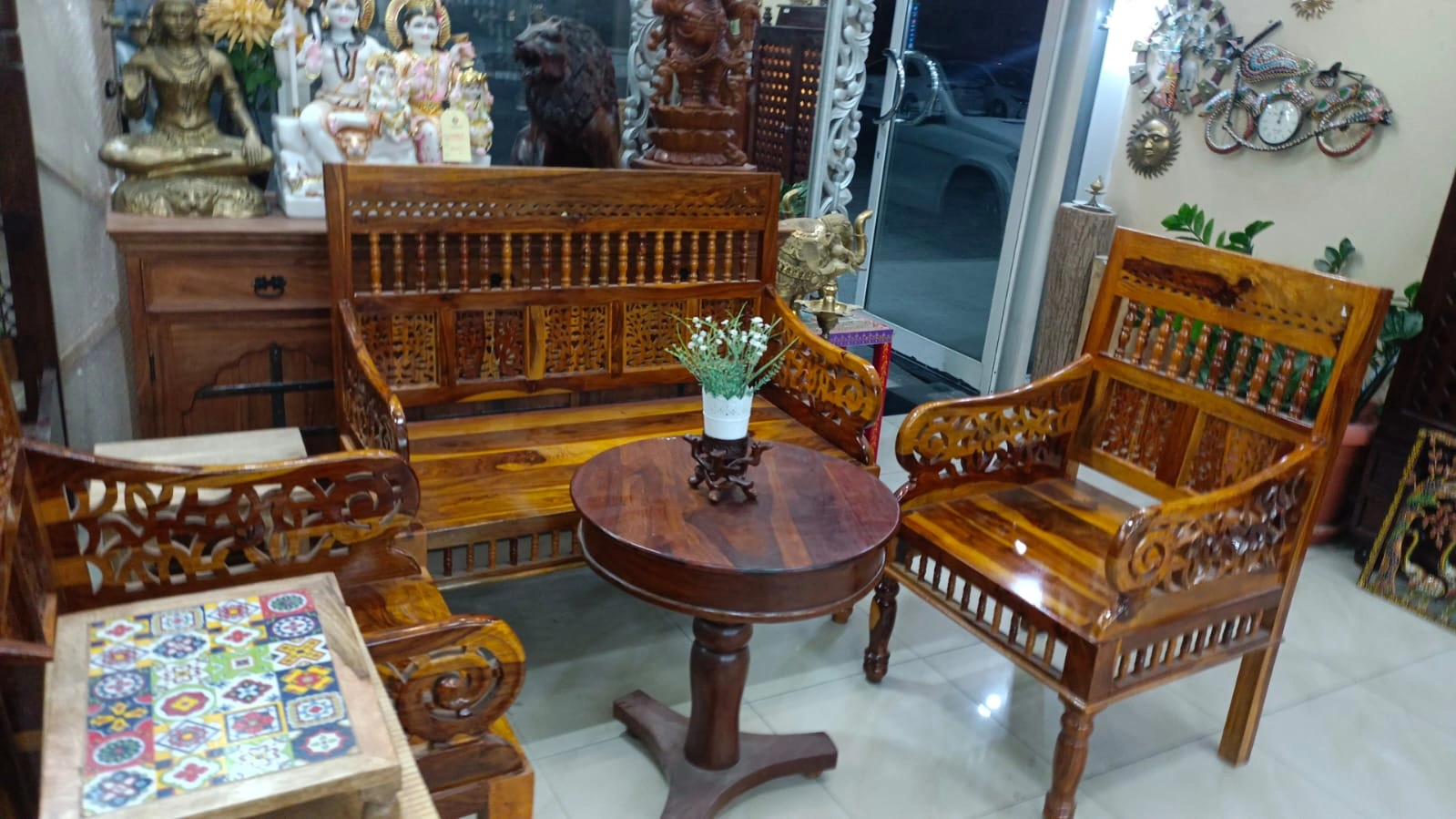 WOODEN SOFA SET-4