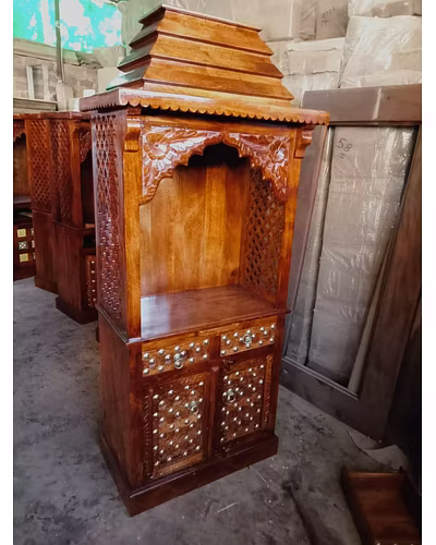 Wooden Two Door Temple-2