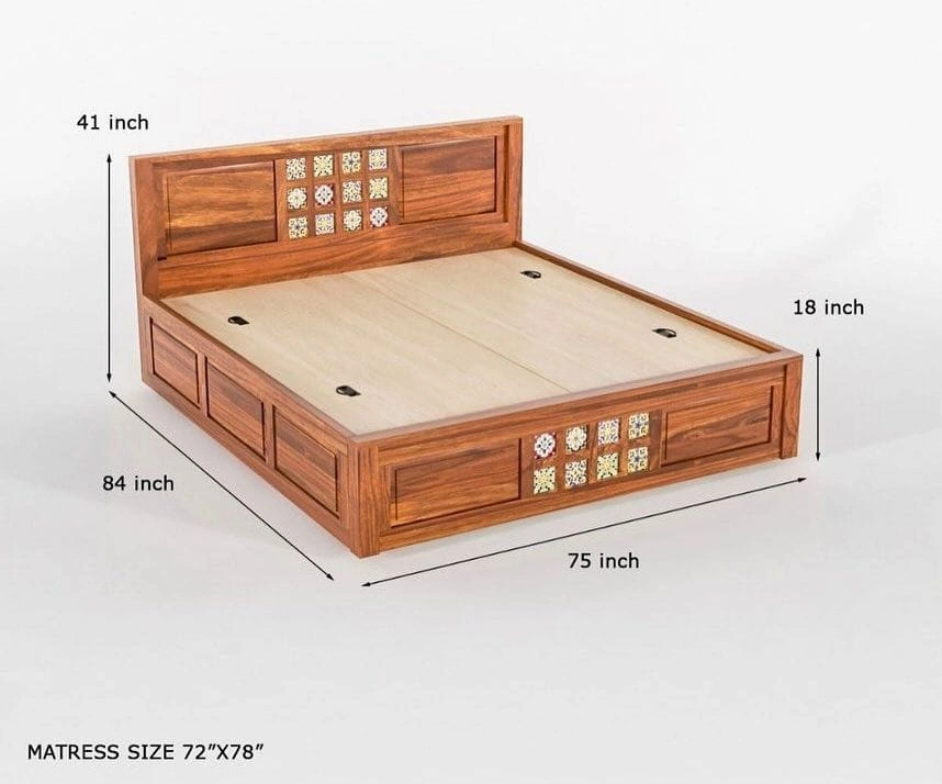 Wooden Sheesham Bed-1