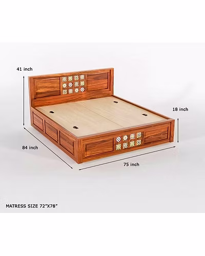 Wooden Sheesham Bed-1