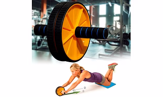 Manogyam Abdominal Double Wheel Ab Roller Gym For Exercise Fitness Equipment Workout Ab Exerciser
