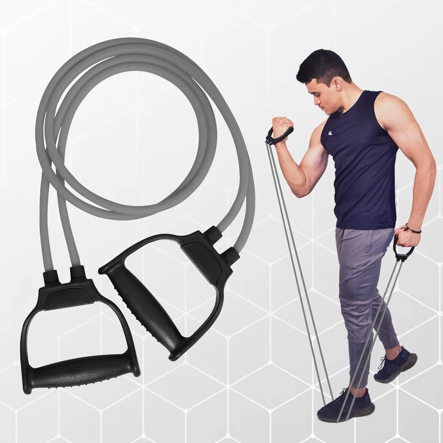 Manogyam Double Toning Band Heavy Quality Exercise Band for Full Body Workout For Unisex Resistance Band  (Pack of 1)-12548744