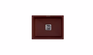 Curate Premium Single Bowl Granite/Quartz Kitchen Sink 24x18 Fortune Brown