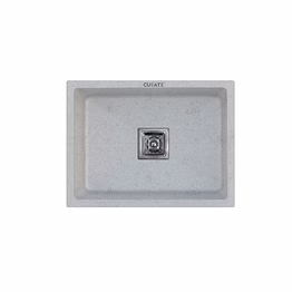 curate premium single bowl 24x18 grey musk granite/quartz kitchen sink with 8 different color option