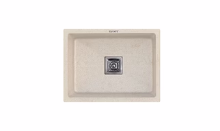 Curate Premium Peach Aura Single Bowl 24x18 Granite/Quartz Kitchen Sink With High Quality Standards