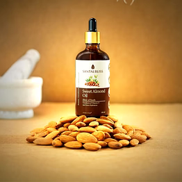 santal bliss shakti almond oil – wholesale almond oil nourishes skin and hair deeply for distributors, importers & private label