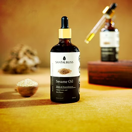santal bliss shakti sesame oil – wholesale nutrient-rich natural oil used for skin hydration and for distributors, importers & private label