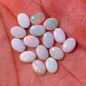 AA Quality 5X7 MM Oval White Australian Opal (10pcs)