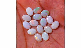 AA Quality 5X7 MM Oval White Australian Opal (10pcs)