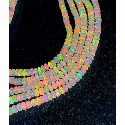 aaa natural ethiopian opal beads, rondelle opal beads,fire opal beads