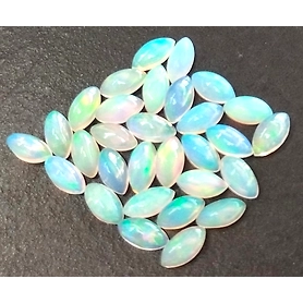Natural Multi fire Top Quality Ethiopian Opal marquise 4x8 mm Cabochon AAA Quality (5pcs)