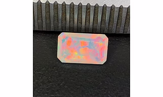 Natural White Opal With Green & Orange Fire, 8x4 MM Loose Welo Opal Octagon
