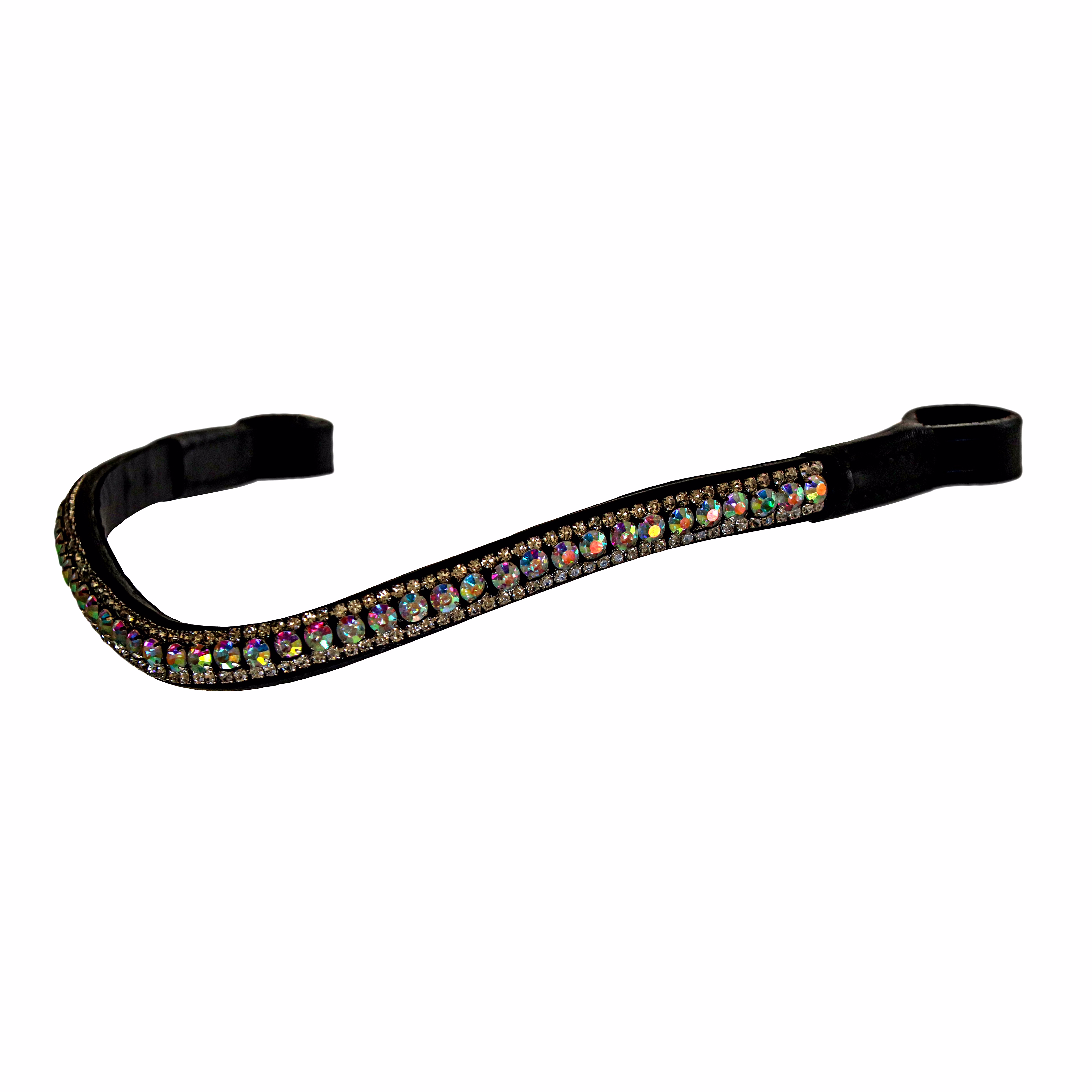 martin enterprises bling crystal leather browband for horse bridles | diamond decorated bling english dressage browbands | crystal color - fuchsia, light rose, tanzanite | black-full code 1022