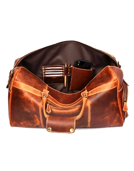 Martin Enterprises Large duffel bags for men holdall leather travel bag overnight gym sports weekend bag Code 1025