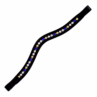 martin enterprisespadded bling crystal leather browband for horse bridles | diamond decorated bling english dressage browbands | crystal color - fuchsia, light rose, tanzanite | black-full code 1023