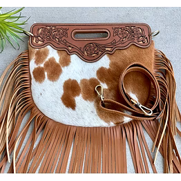 martin enterprises western suede fringe hair-on crossbody bag women natural leather hand bag with adjustable strap | leather handbag | purse | side sling bag code 1009