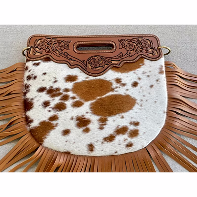 martin enterprises western suede fringe hair-on crossbody bag women natural leather hand bag with adjustable strap | leather handbag | purse | side sling bag code 1010