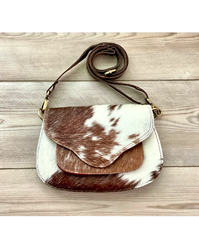 Martin Enterprises Western Suede Fringe Hair-On Crossbody Bag Women Natural Leather Hand Bag With Adjustable Strap | Leather Handbag | Purse | Side Sling Bag Code 1011-12542298