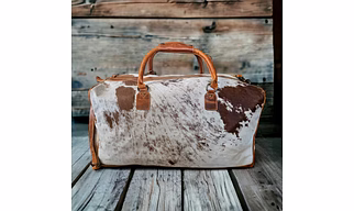 Martin Enterprises real Cowhide Leather Duffel Bag Cow skin Hairon Leather Exotic Travel Sports Bag Large Size Gym Bag Overnight Bag Choose your Color Code 1017