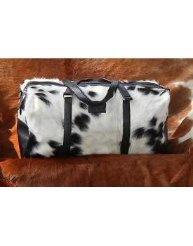 Martin Enterprises real Cowhide Leather Duffel Bag Cow skin Hairon Leather Exotic Travel Sports Bag Large Size Gym Bag Overnight Bag Choose your Color Code 1019