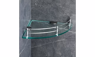 Glass Corner Shelves 1 Set, Floating Shelves for Living Room, Bedroom, Bathroom, Kitchen, Dining Room, Entryway, Hallway…