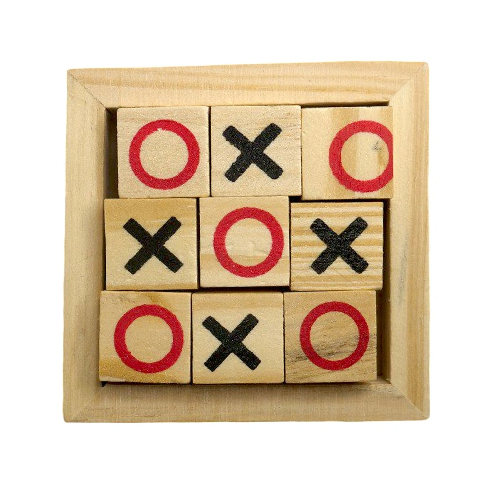 Wooden Tic Tac Toe Game-12543562