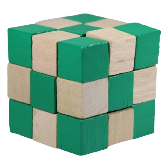 Wooden Snake Cube Puzzle-12543526