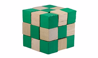 Wooden Snake Cube Puzzle