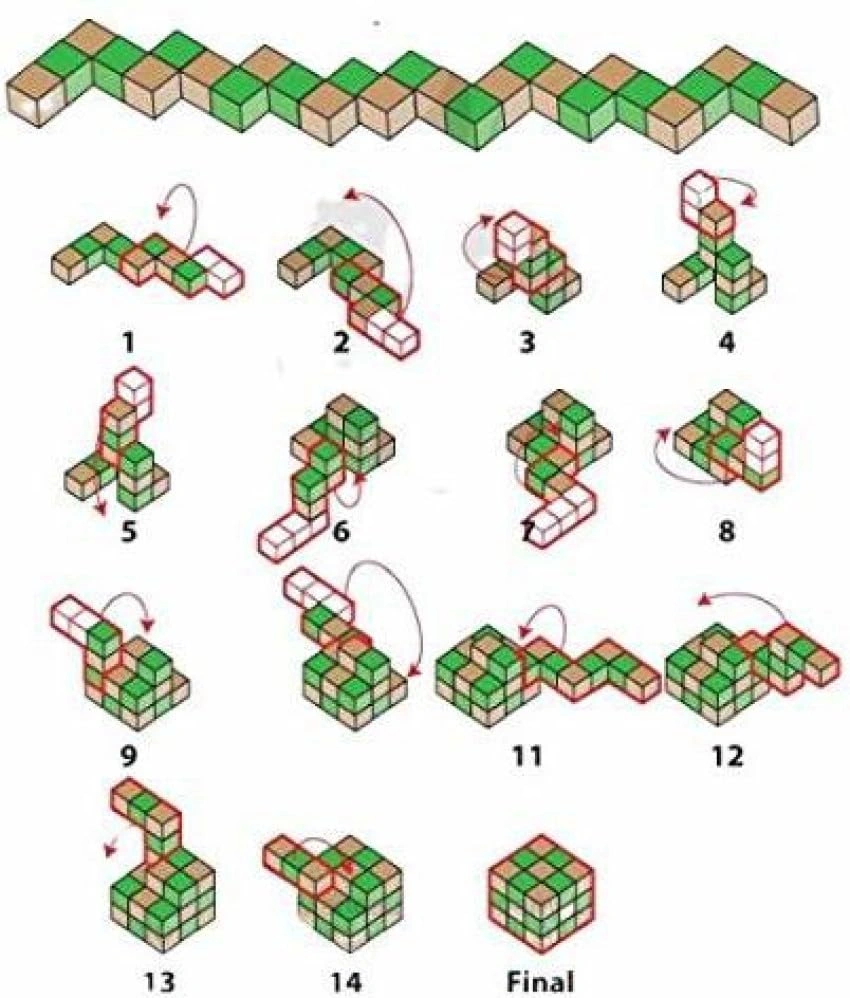 Wooden Snake Cube Puzzle-2