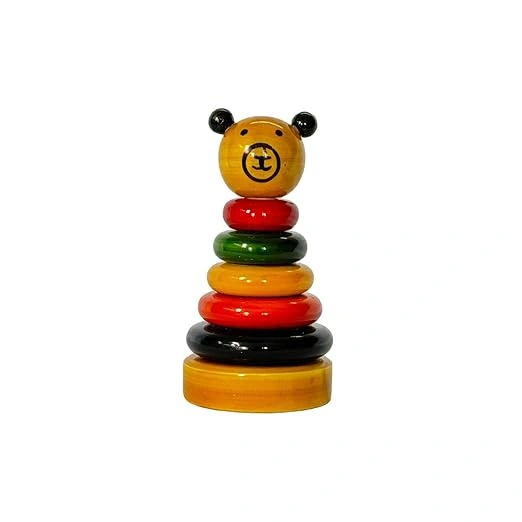 Wooden Mini Bear Stacking Rings-12543524