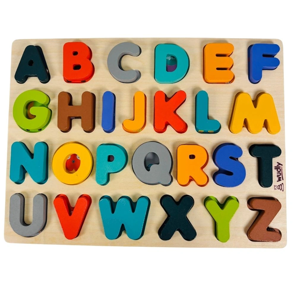 Wooden Capital 3D Alphabet Puzzle-1