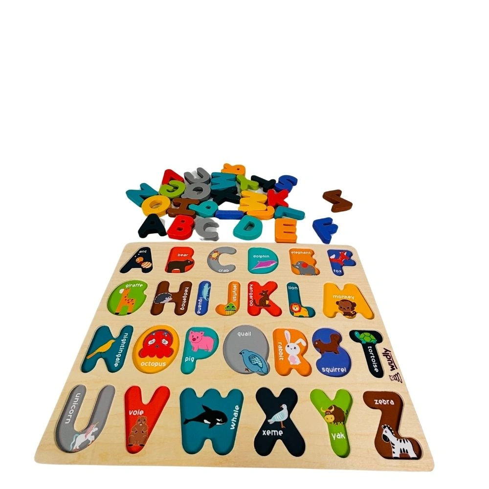 Wooden Capital 3D Alphabet Puzzle-2