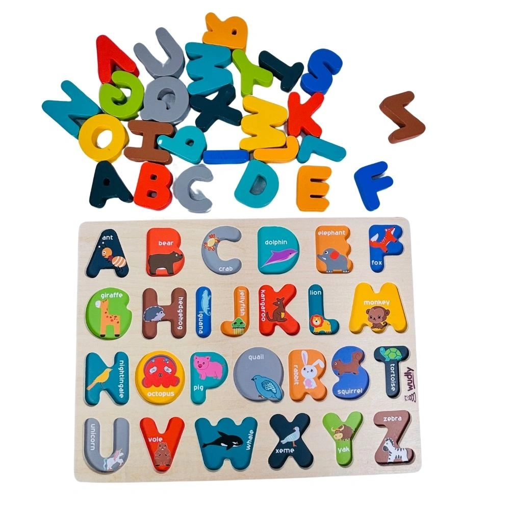 Wooden Capital 3D Alphabet Puzzle-3