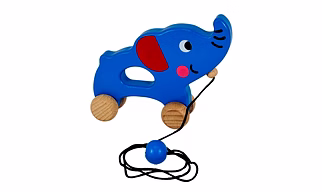Wooden Push and Pull Toy - Elephant