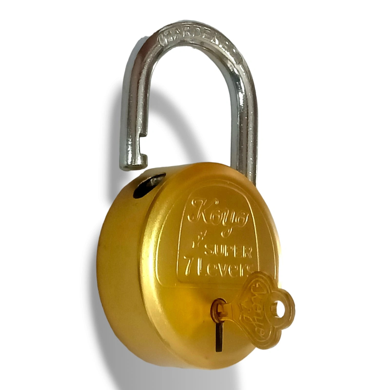 Koyo 65 mm 7 lever Brass Padlock with 3 brass keys-1