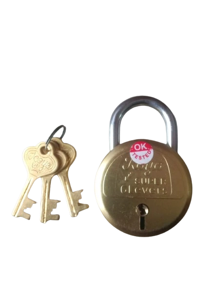 Koyo Super 50mm 6 lever Brass Padlock with 3 Brass keys-2