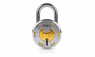 Ryan Active 65 mm Steel Padlock - 8 Lever Security with 3 Keys