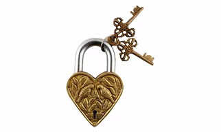 Exquisite Heart Shape Brass Padlock - Handcrafted Indian Artisan Lock