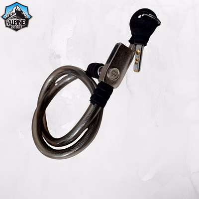 heavy-duty bicycle wire lock with 2 ultra keys