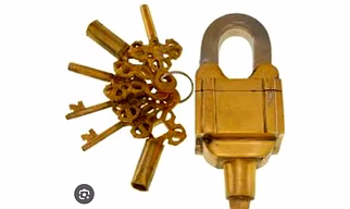 Exquisite Antique Brass Lock for Home Decor