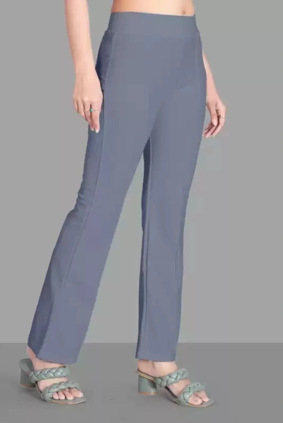 Regular fit Women Trousers Grey-2