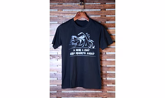 Round Neck Black Printed Cotton T-Shirt