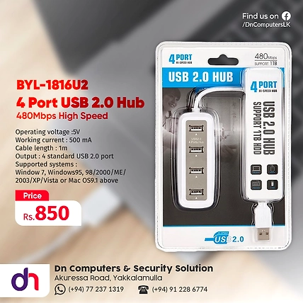 04 Port USB 2.0 Hub-2024009