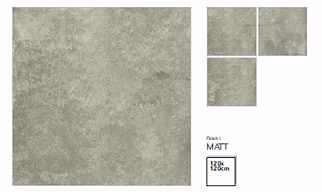 1200 x 1200 mm PORCELAIN TILES WITH WATER ABSORPTION RATE < 0.5%