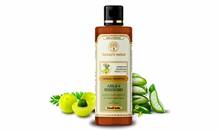 Vagad's Khadi Herbal Amla & Bhringraj Shampoo with Aloe vera - Boosts Hair Growth - 210 ml